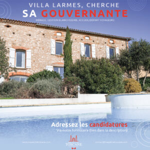 CHERCHE GOUVERNANTE (MENAGE, BLANCHISSERIE, ACCUEIL/DÉPART VOYAGEURS)